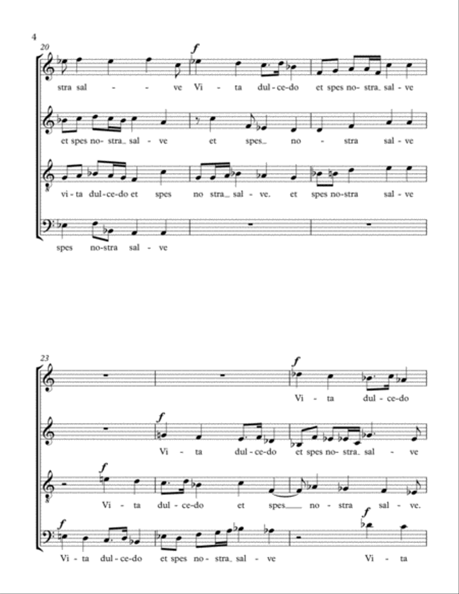 Salve Regina, Op. 18 4-Part scores gallery preview page 4