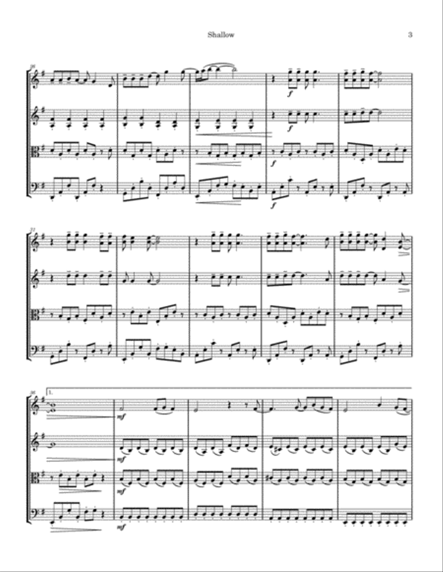 Shallow String Quartet scores gallery preview page 5