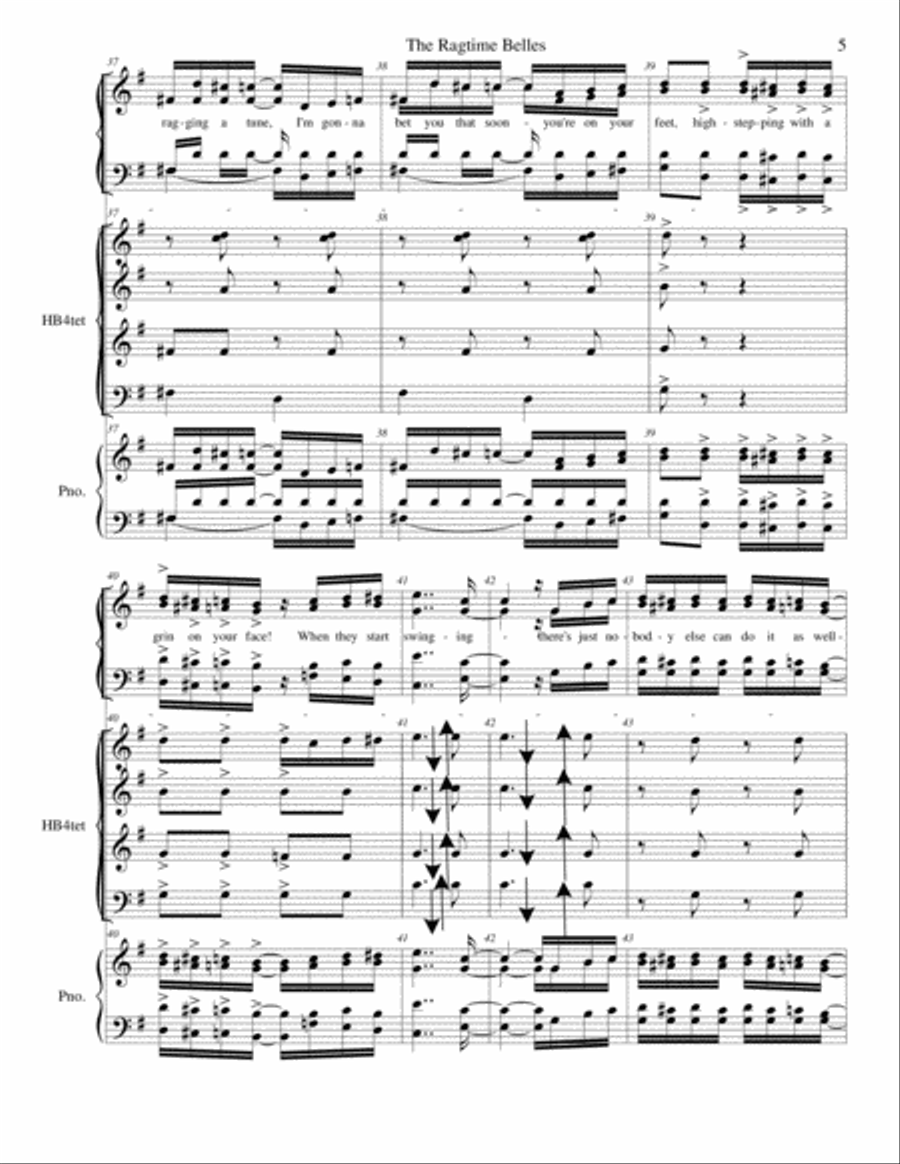 The Ragtime Belles - score 4-Part scores gallery preview page 5