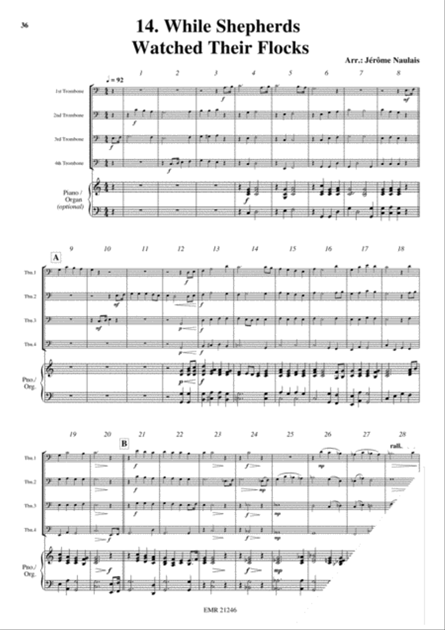 18 Christmas Songs Trombone Quartet scores gallery preview page 16