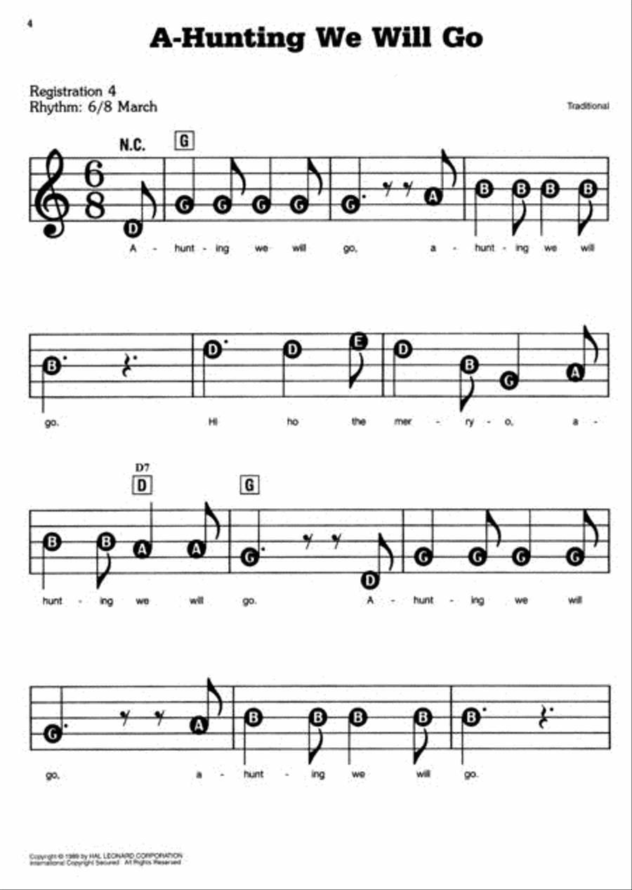 One Hundred Kids' Songs Electronic Keyboard scores gallery preview page 2