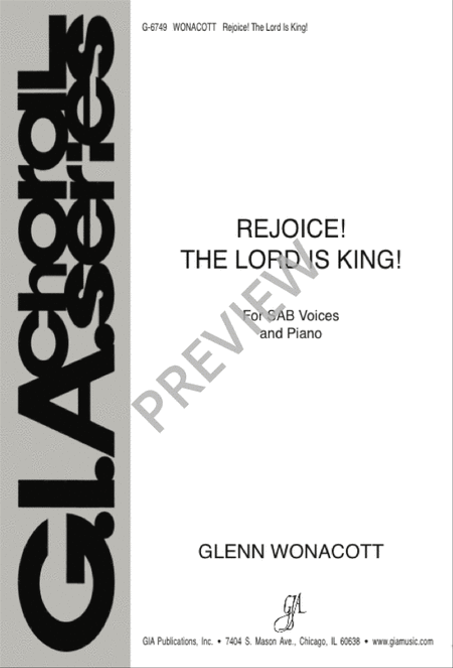 Rejoice! The Lord Is King! 3-Part scores gallery preview page 1
