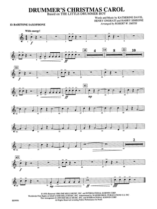 Drummer's Christmas Carol: E-flat Baritone Saxophone
