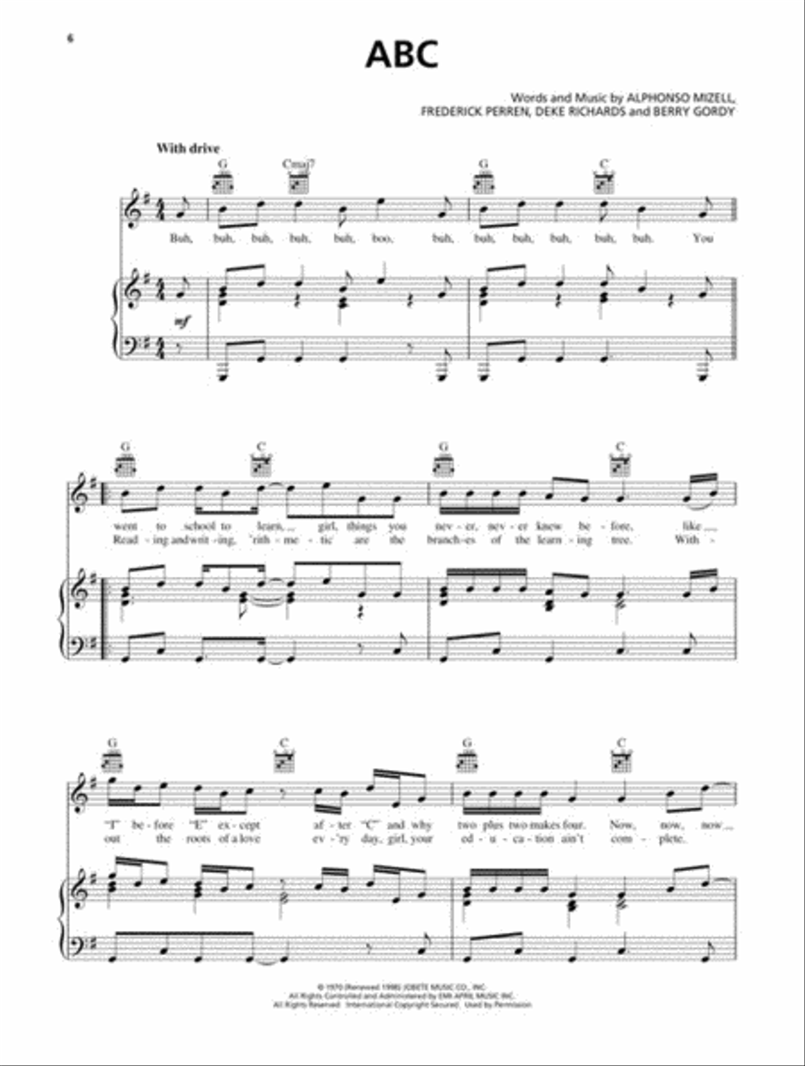 Motown 50th Anniversary Songbook Piano, Vocal, Guitar scores gallery preview page 4