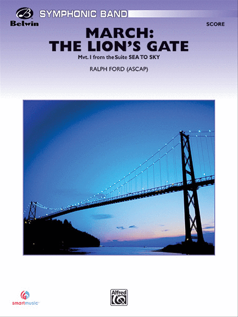 March: The Lion's Gate (Movement 1 from Sea to Sky) Concert Band scores gallery preview page 1