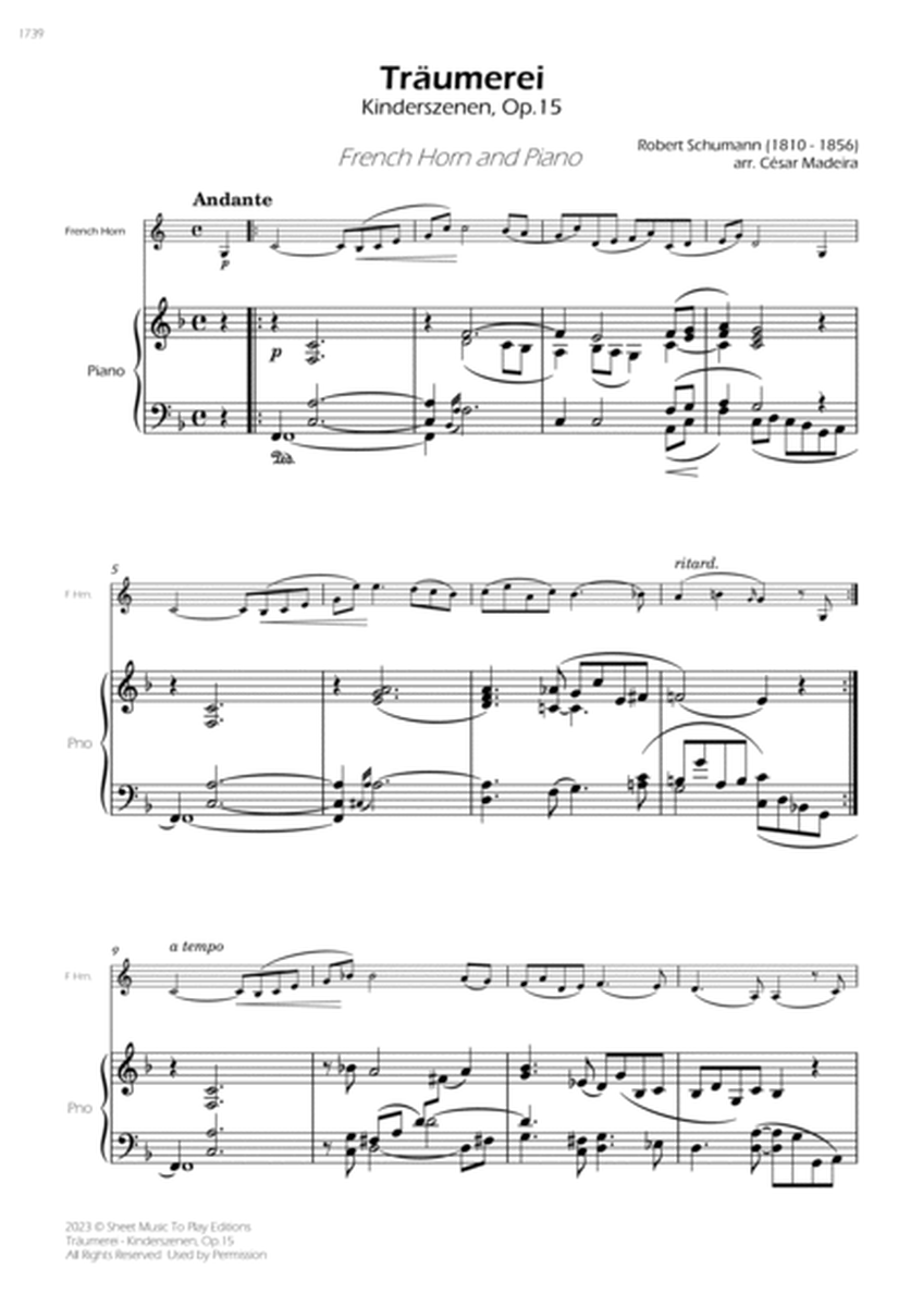 Traumerei by Schumann - French Horn and Piano (Full Score and Parts) image number null