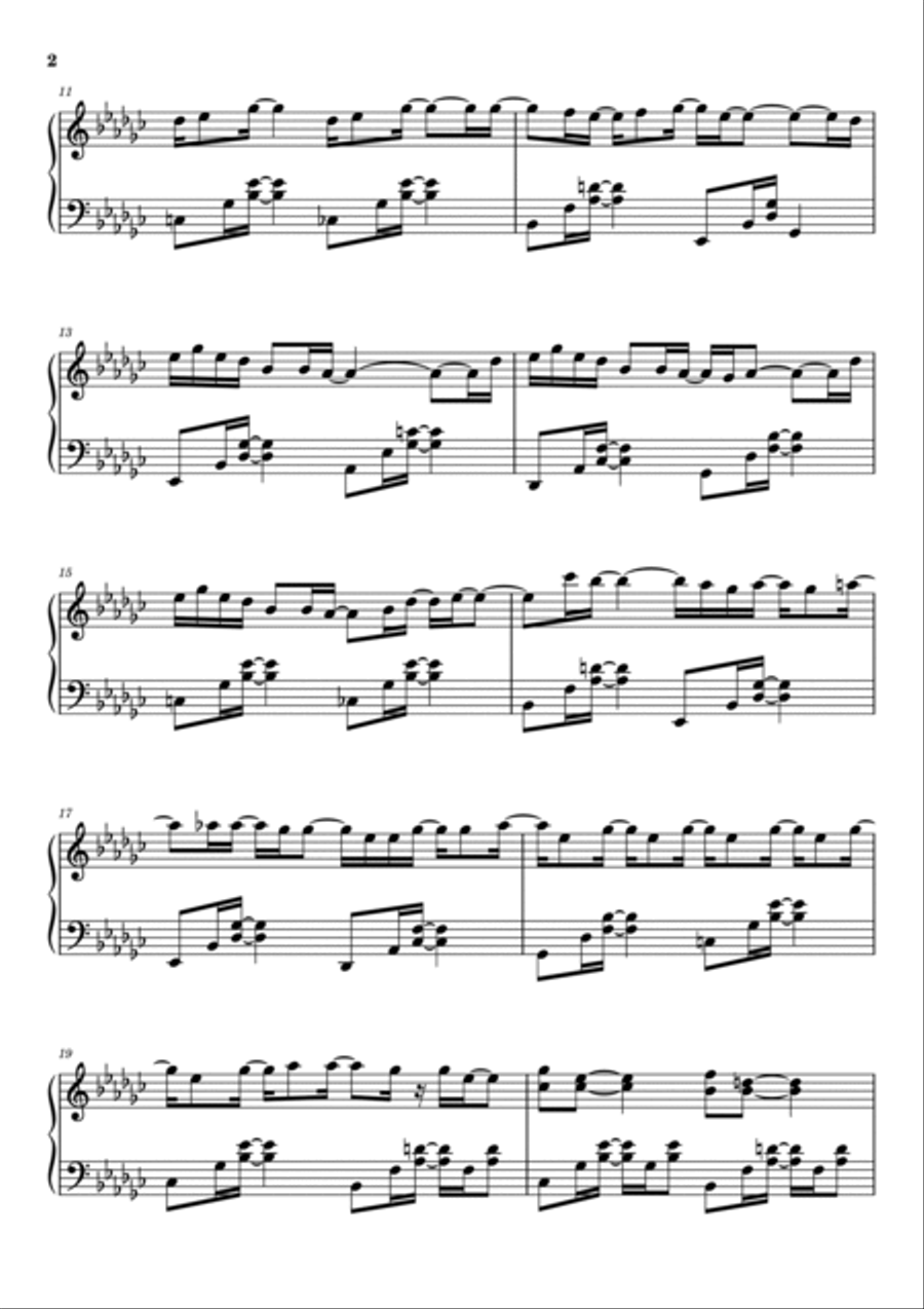 Virtual Insanity Piano Solo scores gallery preview page 2