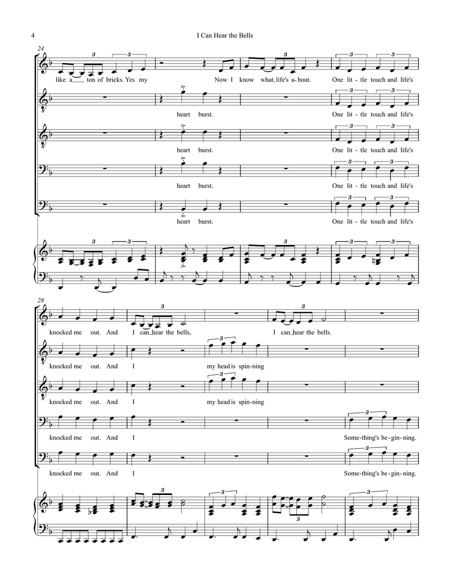 I Can Hear The Bells TTBB scores gallery preview page 4