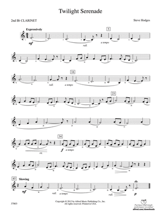 Twilight Serenade: 2nd B-flat Clarinet