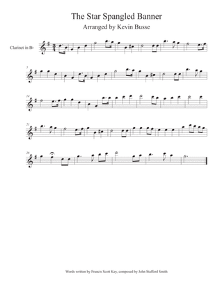 The Star Spangled Banner - Clarinet