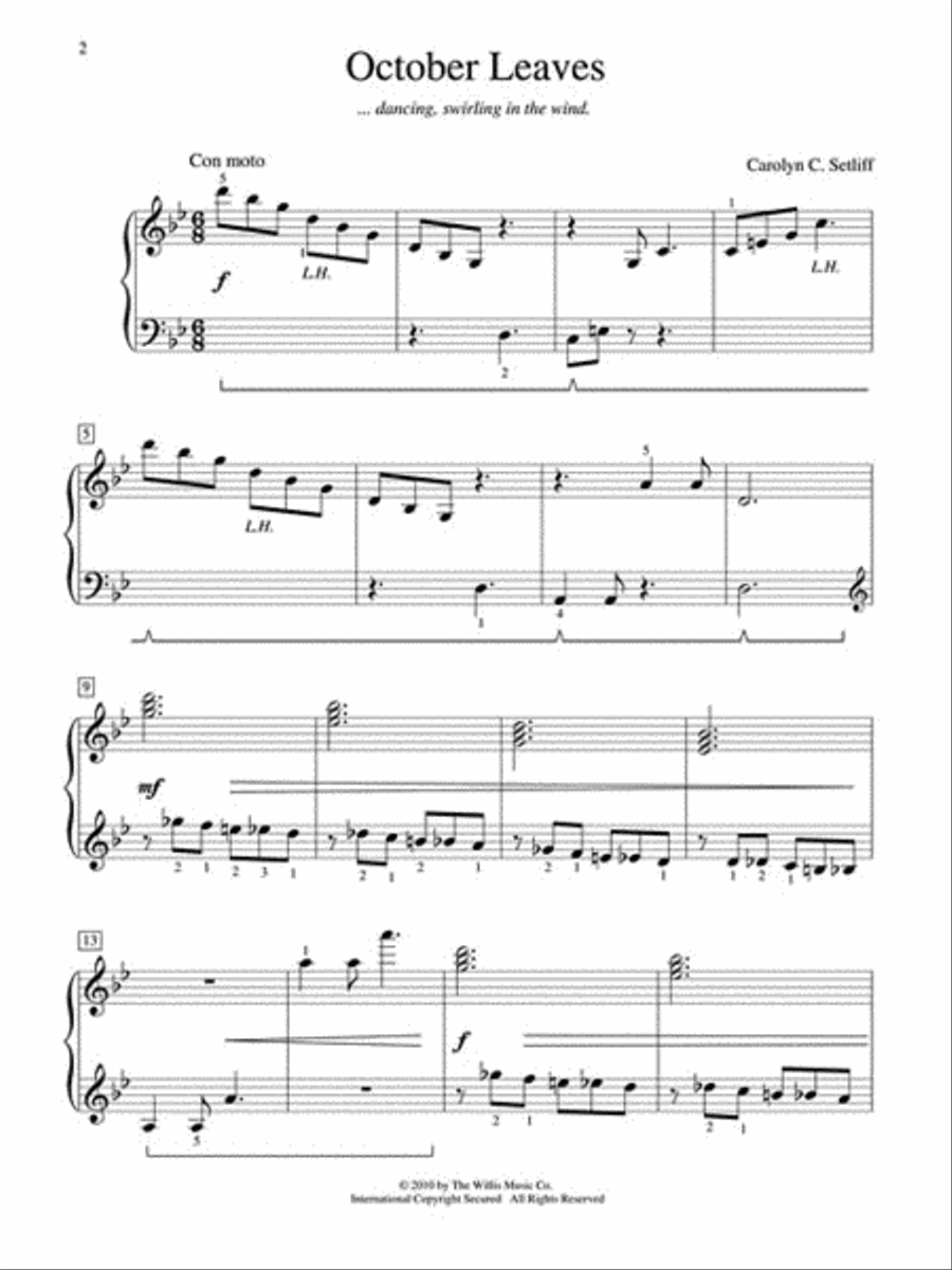 October Leaves October Leaves Piano scores gallery preview page 2