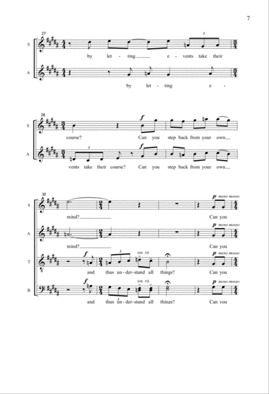 On Meditation 4-Part scores gallery preview page 5