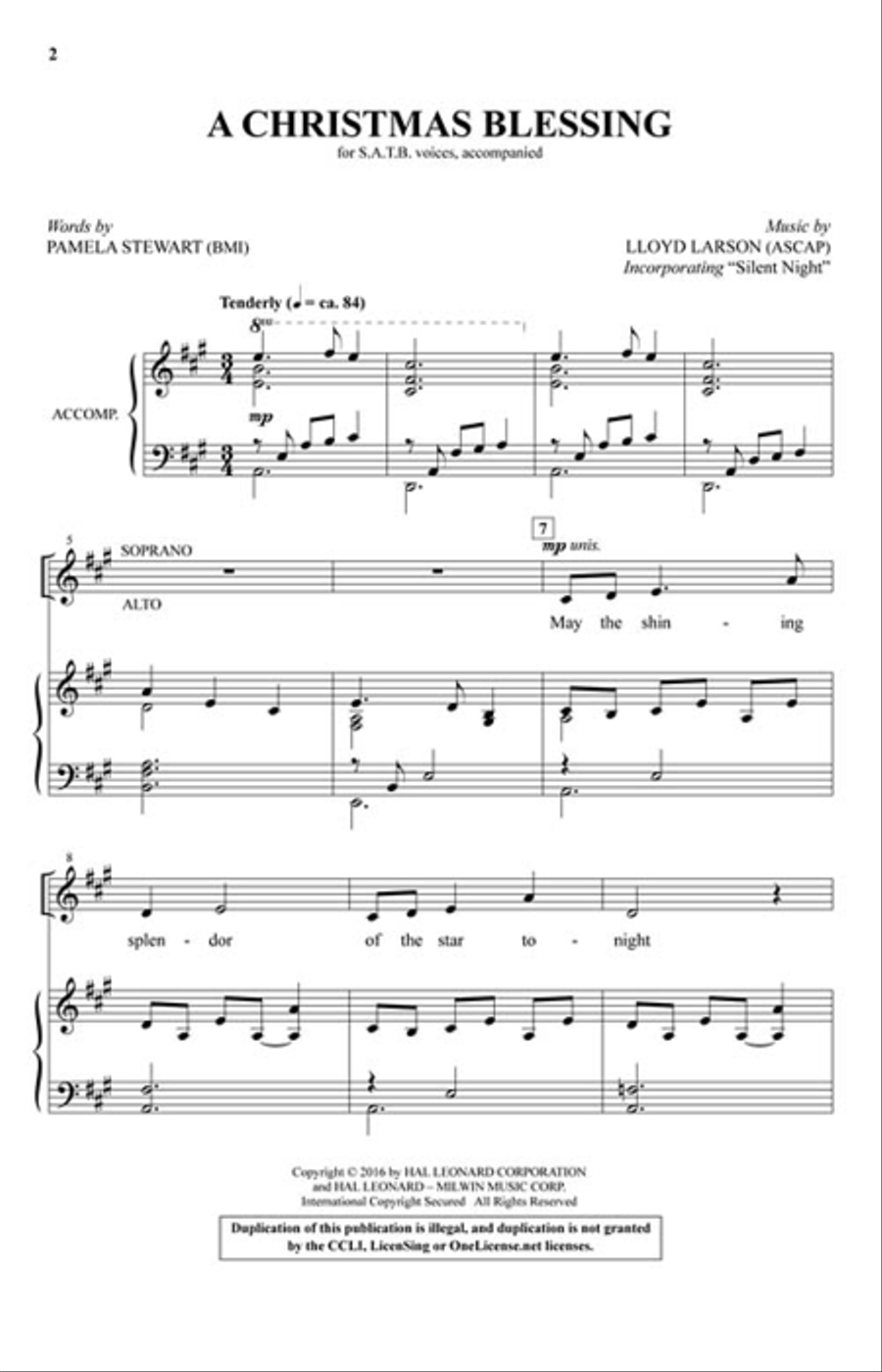 A Christmas Blessing 4-Part scores gallery preview page 2