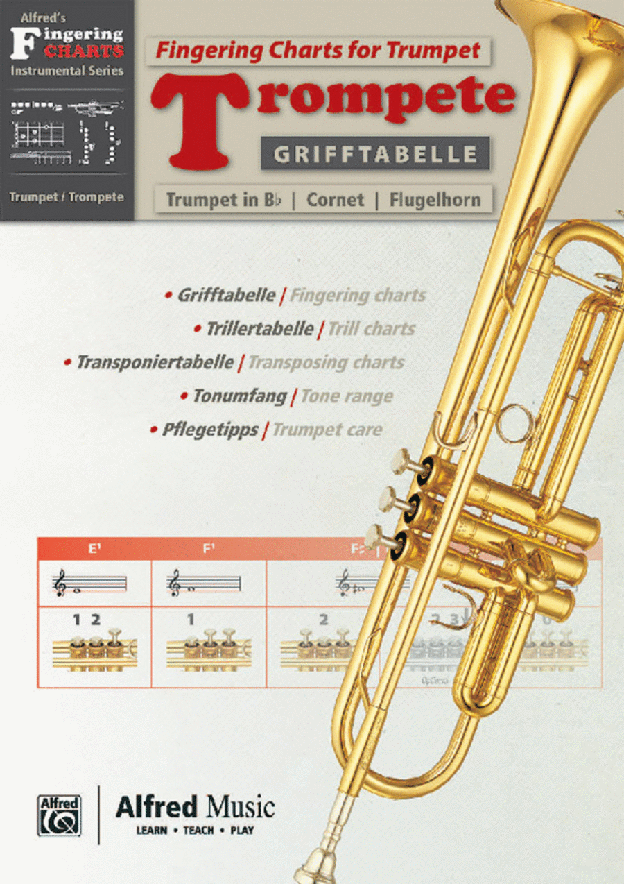 Grifftabelle für Trompete [Fingering Charts for Trumpet] Cornet scores gallery preview page 1