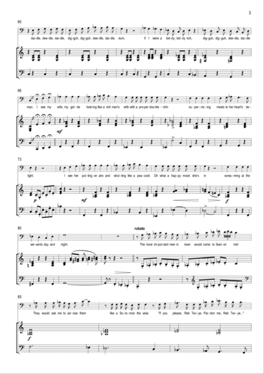 If I Were A Rich Man Voice scores gallery preview page 3