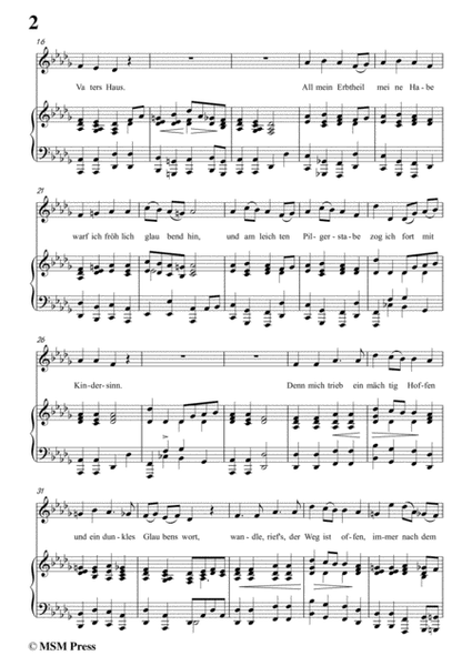 Schubert-Der Pilgrim(Der Pilgrim),Op.37 No.1,in C sharp Major,for Voice&Piano image number null