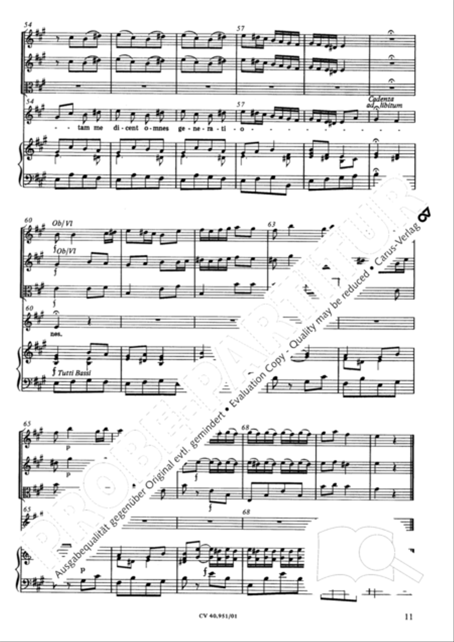 Magnificat in A Magnificat in A 4-Part scores gallery preview page 18