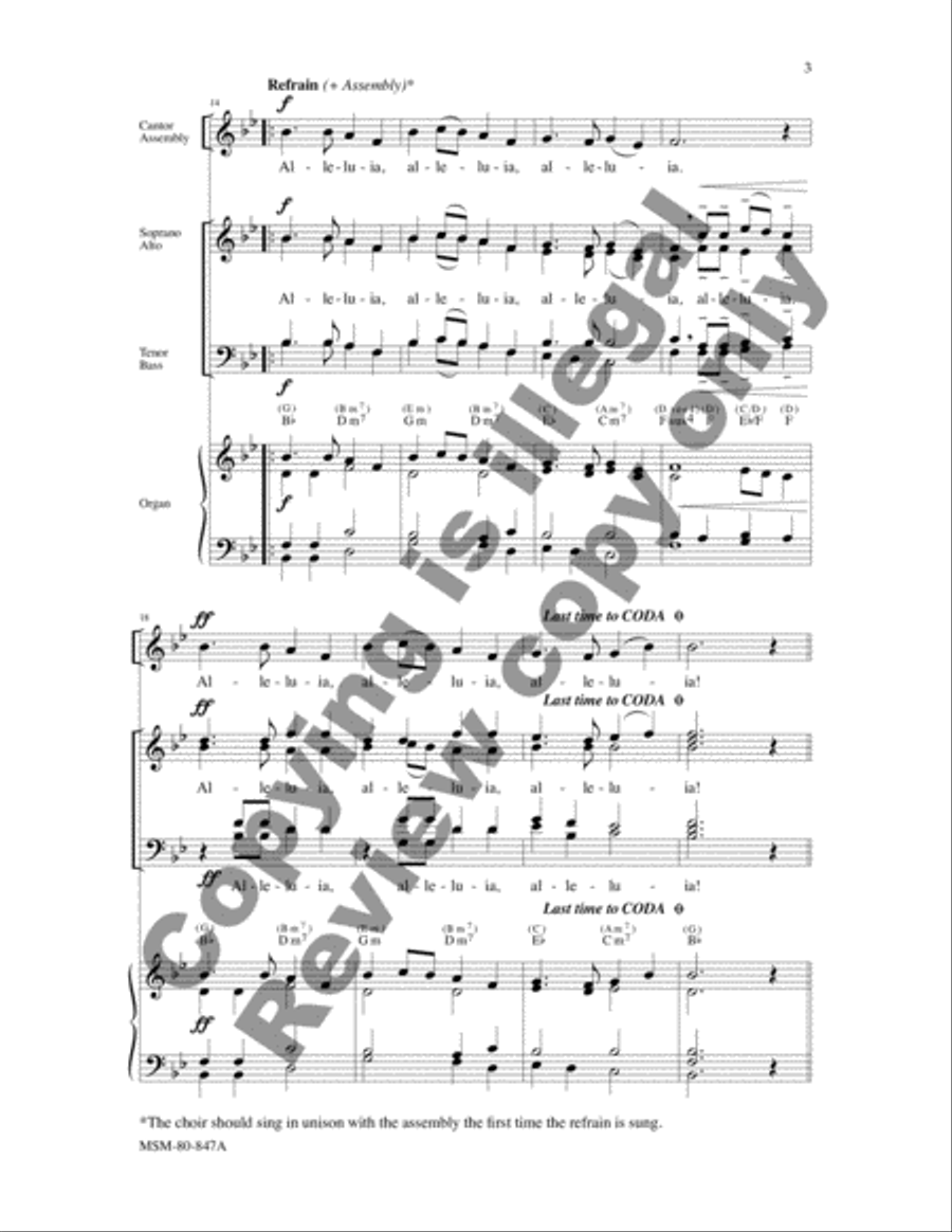 Festival Alleluia (Choral Score) 4-Part scores gallery preview page 3