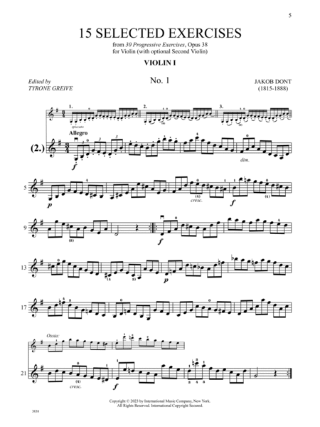15 Selected Exercises from 30 Progressive Exercises, Opus 38 (GREIVE, Tyrone)