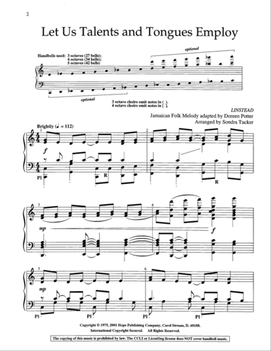 Let Us Talents and Tongues Employ 5-Octaves scores gallery preview page 8