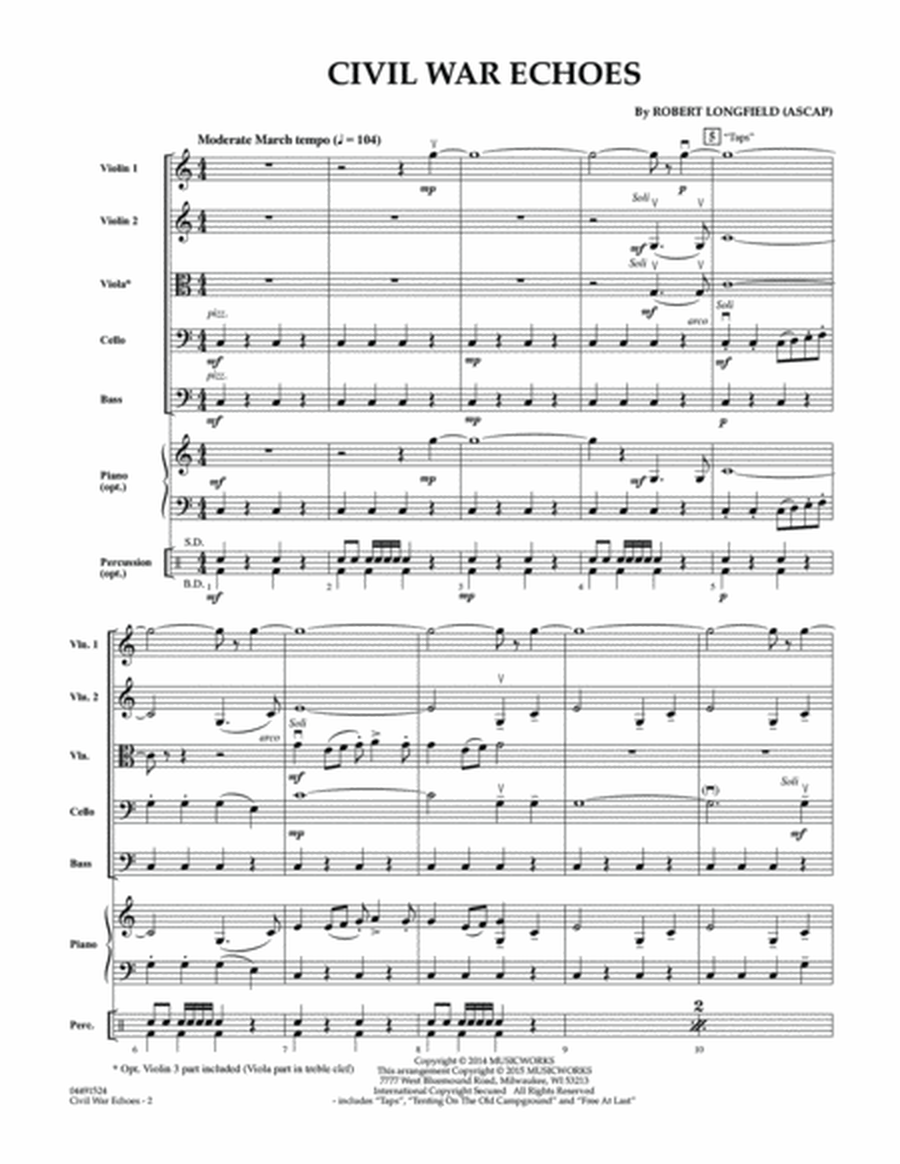 Civil War Echoes - Conductor Score (Full Score)