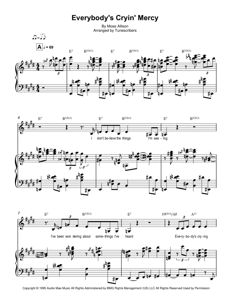 Everybody's Cryin' Mercy Voice scores gallery preview page 1