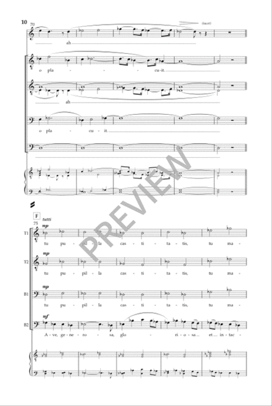 Ave Generosa (TTBB) TTBB scores gallery preview page 11