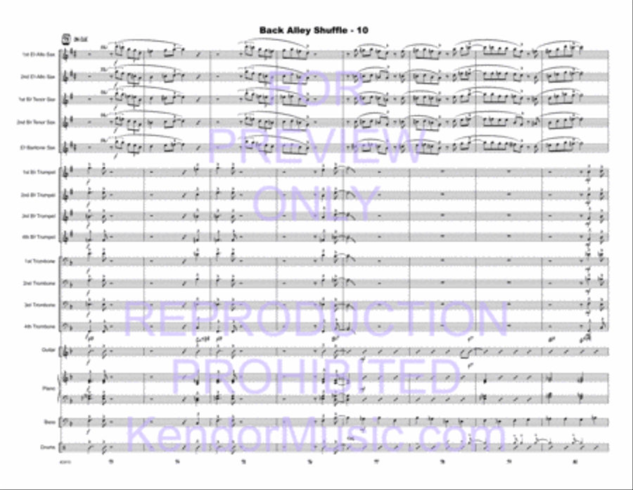Back Alley Shuffle Jazz Ensemble scores gallery preview page 11
