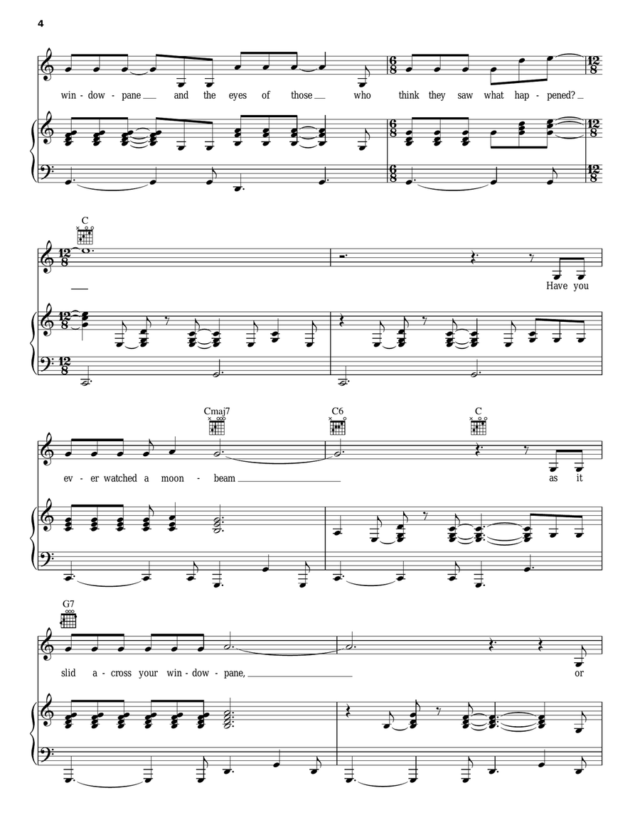 The Moonbeam Song Piano, Vocal, Guitar scores gallery preview page 4