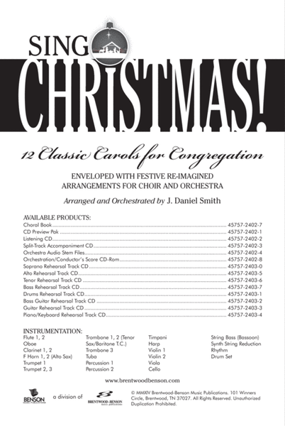 Sing Christmas - Orchestra Parts & Conductor's Score CD-ROM image number null