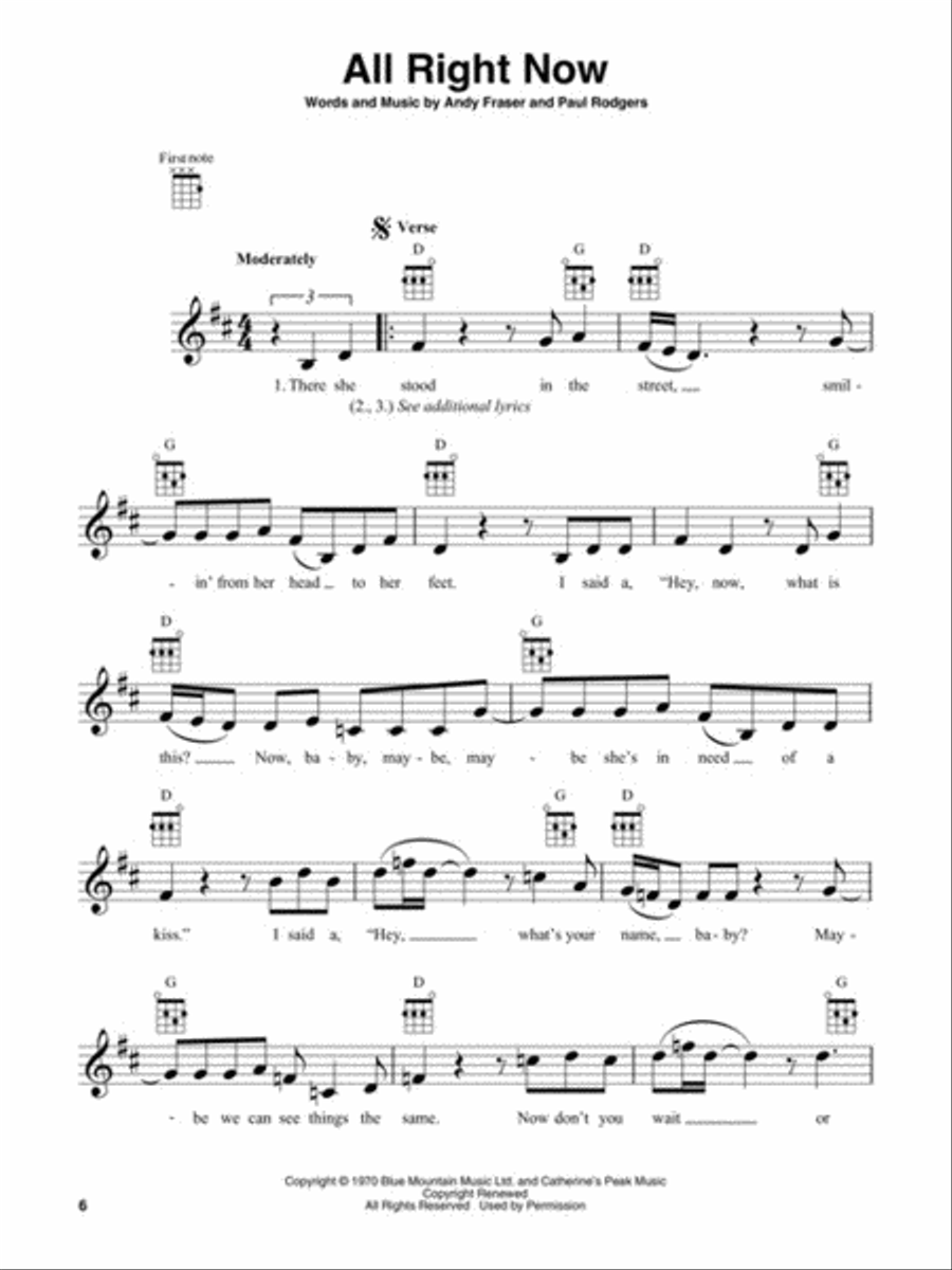 Classic Rock Ukulele Songbook by Various Ukulele Sheet Music