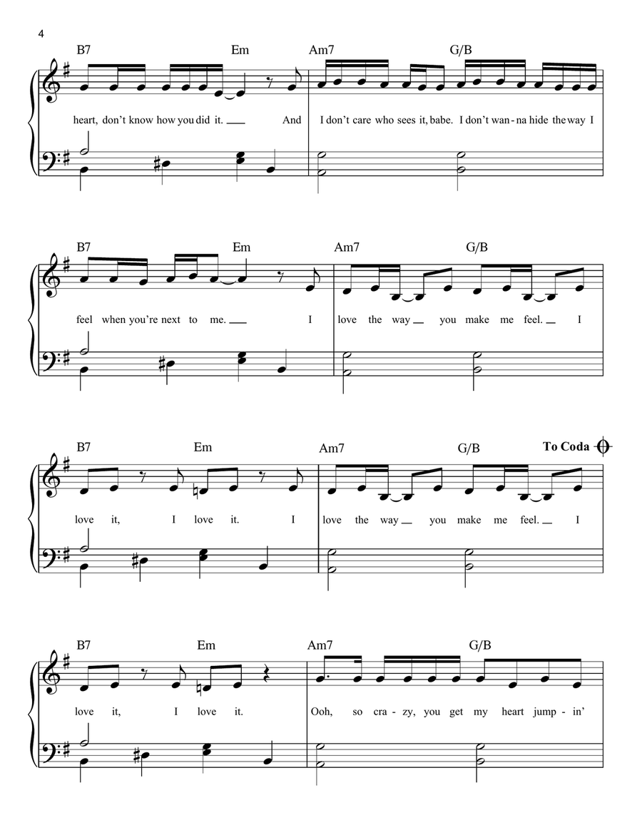 The Way (feat. Mac Miller) Easy Piano scores gallery preview page 4