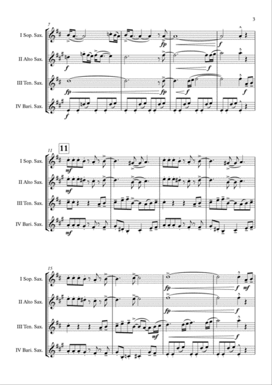 September Saxophone Quartet scores gallery preview page 4