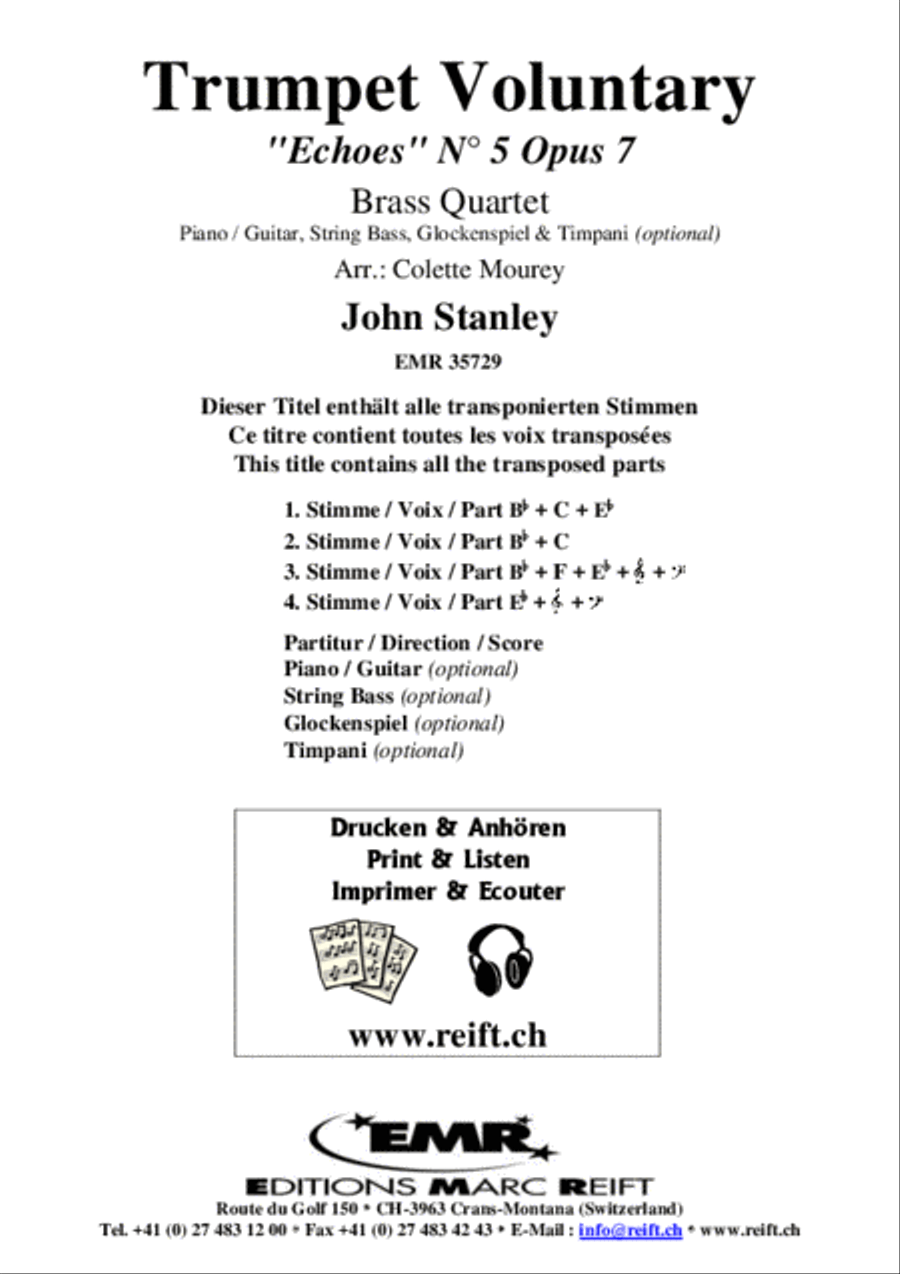 Trumpet Voluntary Brass Ensemble scores gallery preview page 2