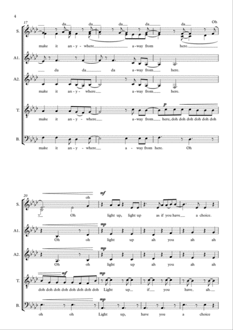 Run Run 4-Part scores gallery preview page 4