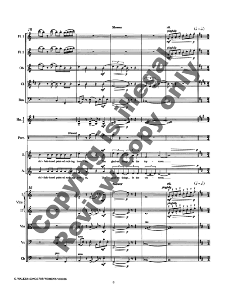 Songs for Women's Voices: 1. Women Should Be Pedestals (Orchestra Score)