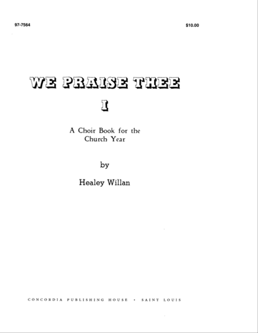 We Praise Thee, Part I We Praise Thee, Part I Unison Choir scores gallery preview page 2