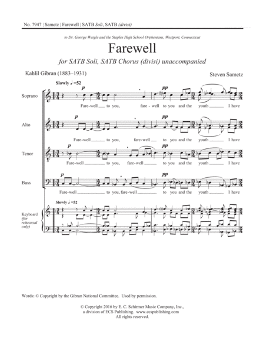 Farewell Farewell Divisi scores gallery preview page 2