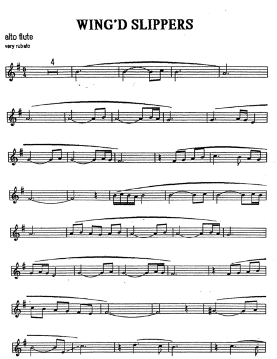 Wing'd Slippers Flute Solo scores gallery preview page 1