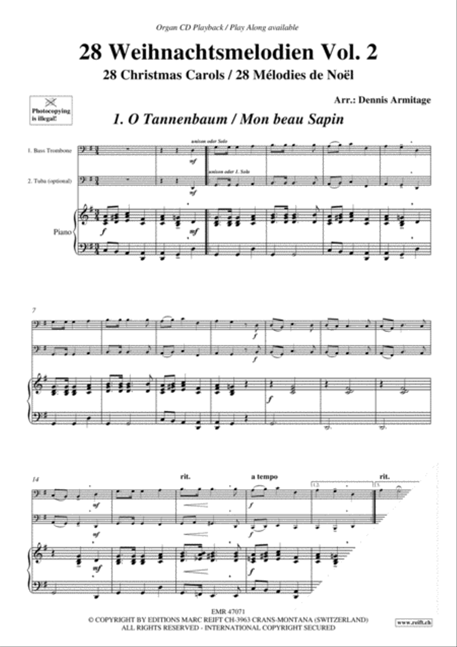 28 Weihnachtsmelodien Vol. 1 + 2 Brass Duet scores gallery preview page 13