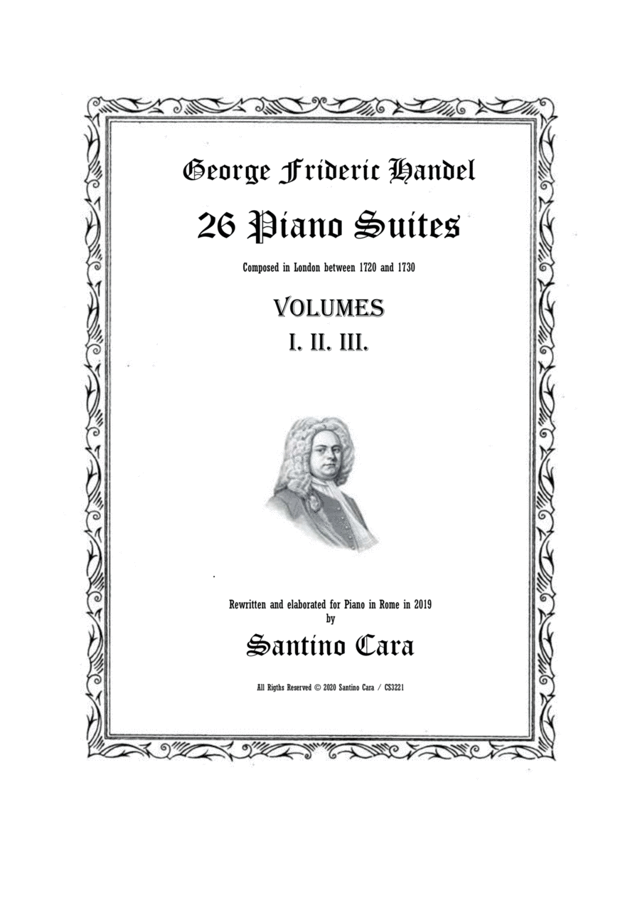 Handel - 26 Piano Suites - Complete Scores Piano Solo scores gallery preview page 1