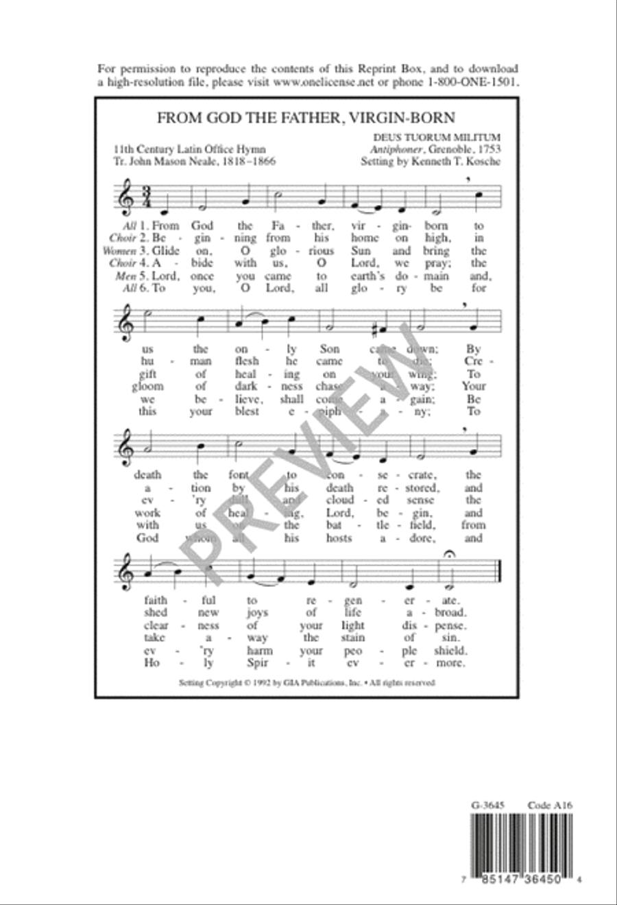 From God the Father, Virgin-Born 4-Part scores gallery preview page 17