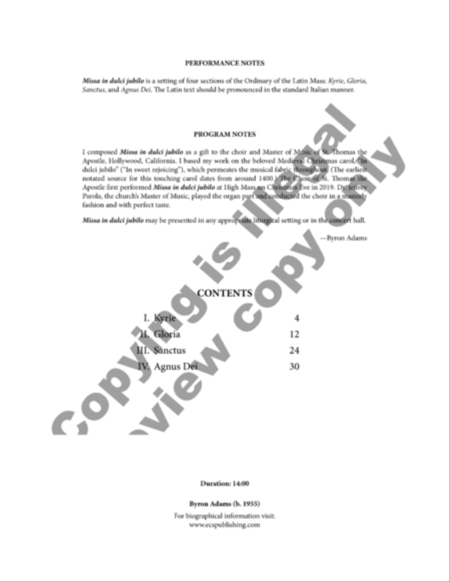 Missa in dulci jubilo (Choral Score) 4-Part scores gallery preview page 3