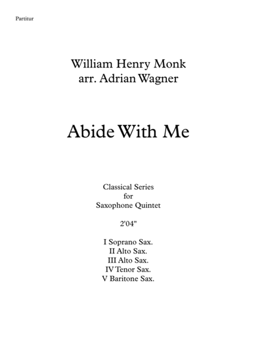 "Abide With Me" Saxophone Quintet arr. Adrian Wagner image number null