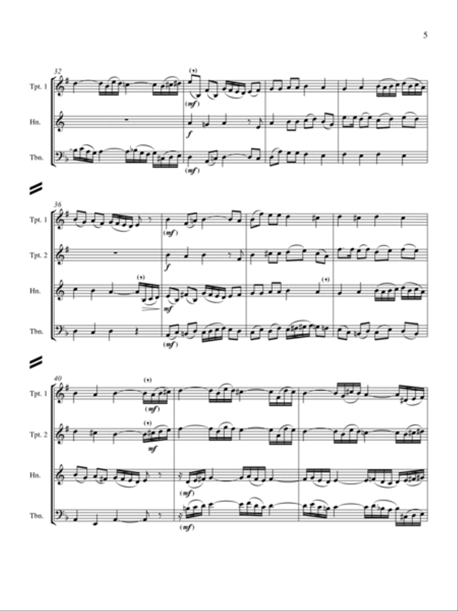 Fanfare, Tango, and Fughetta on Hebrew Themes Percussion scores gallery preview page 5