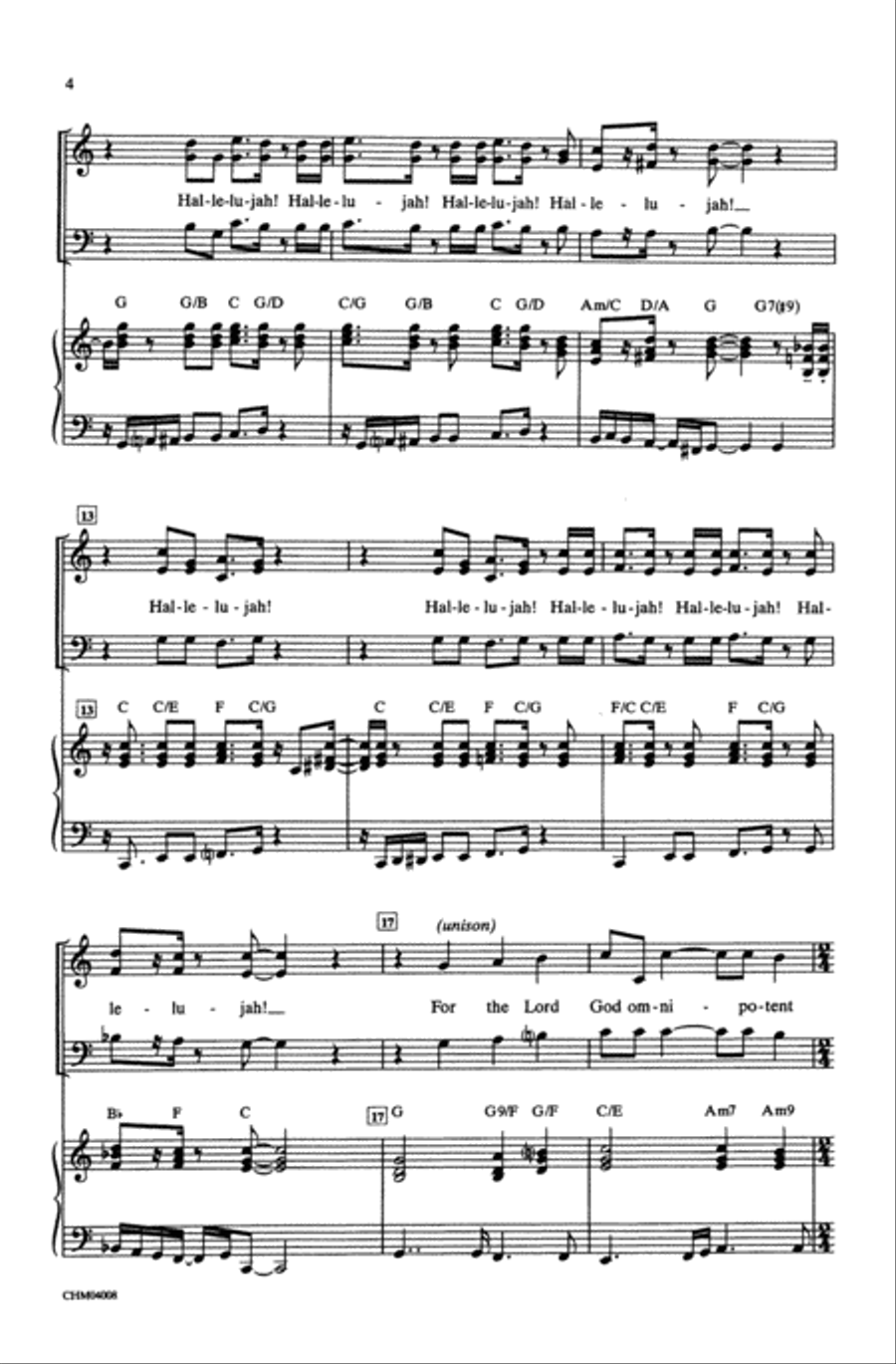 Hallelujah from Soulful Celebration Three Part Mixed 3-Part scores gallery preview page 3
