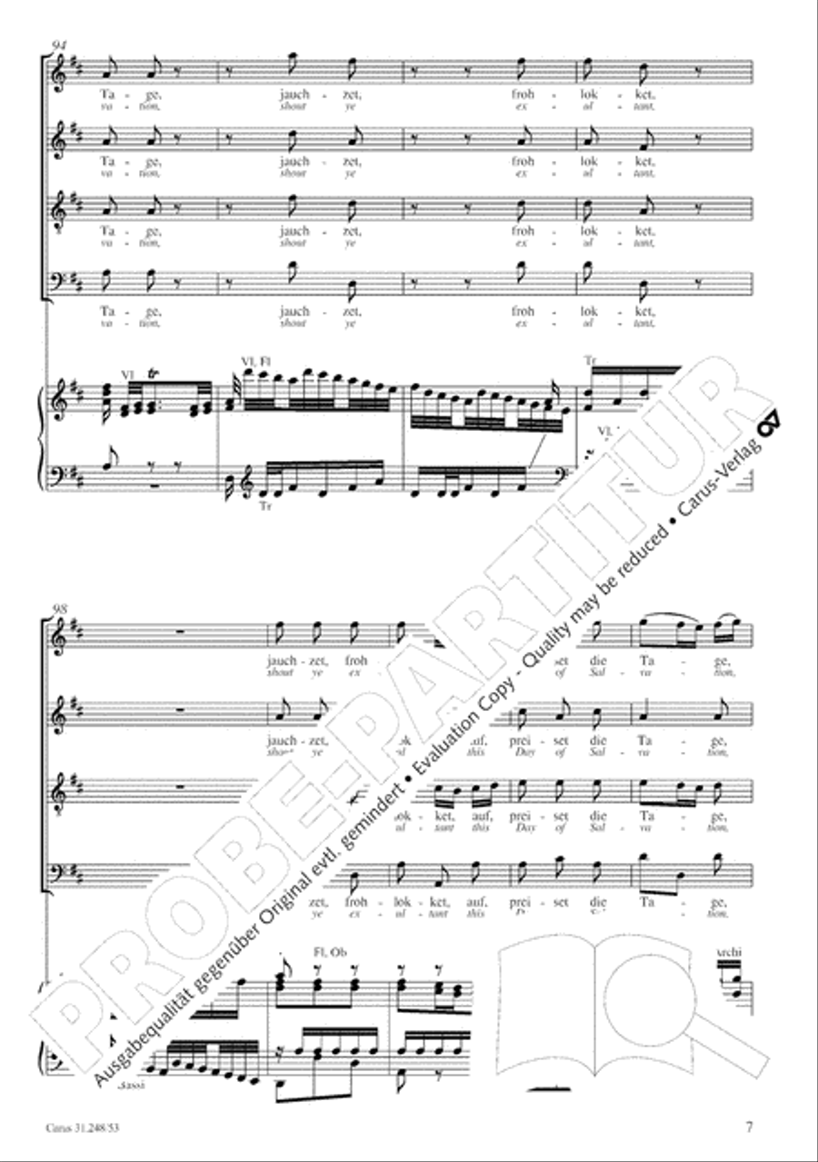 Christmas Oratorio, Parts I-VI (Weihnachtsoratorium, Teile I-VI) Voice scores gallery preview page 14