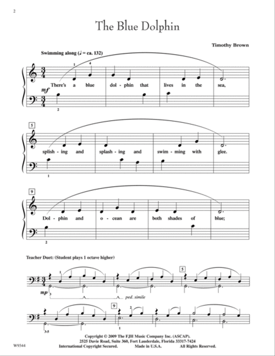 The Blue Dolphin Easy Piano scores gallery preview page 2
