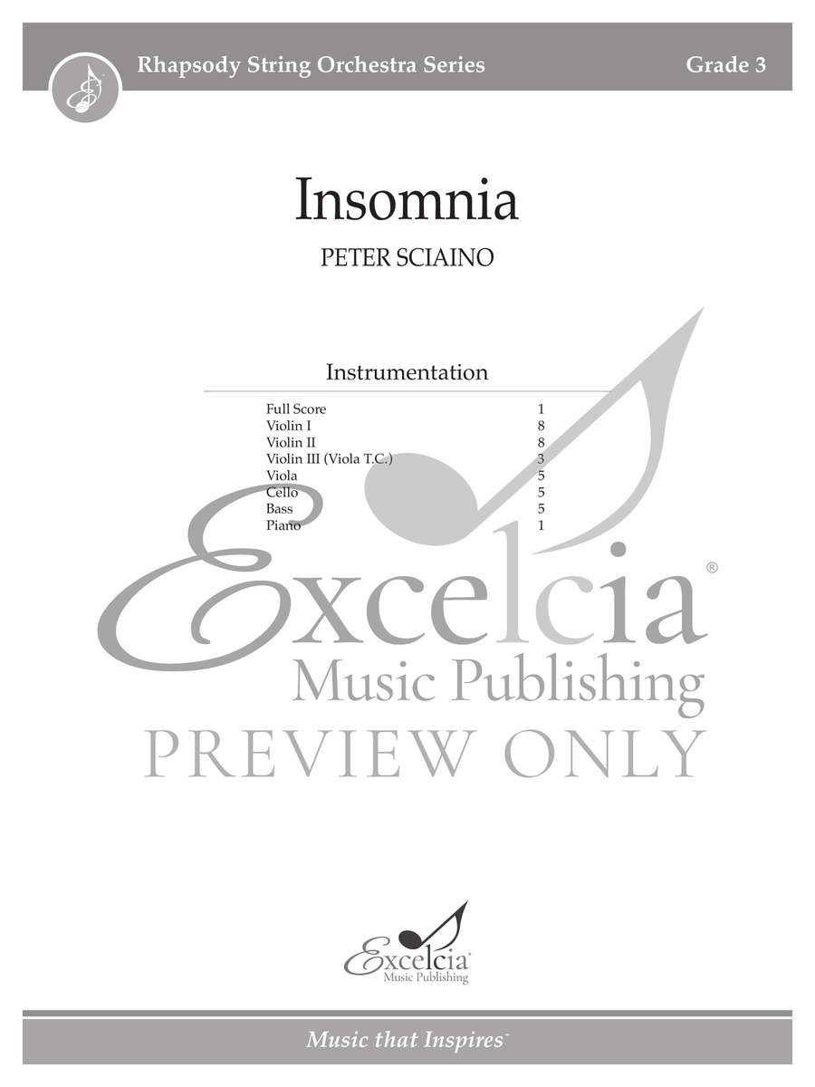 Insomnia (Score) String Orchestra scores gallery preview page 2