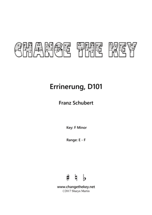 Errinerung, D101 - F Minor